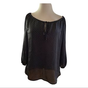 Ann Taylor polka dot blouse